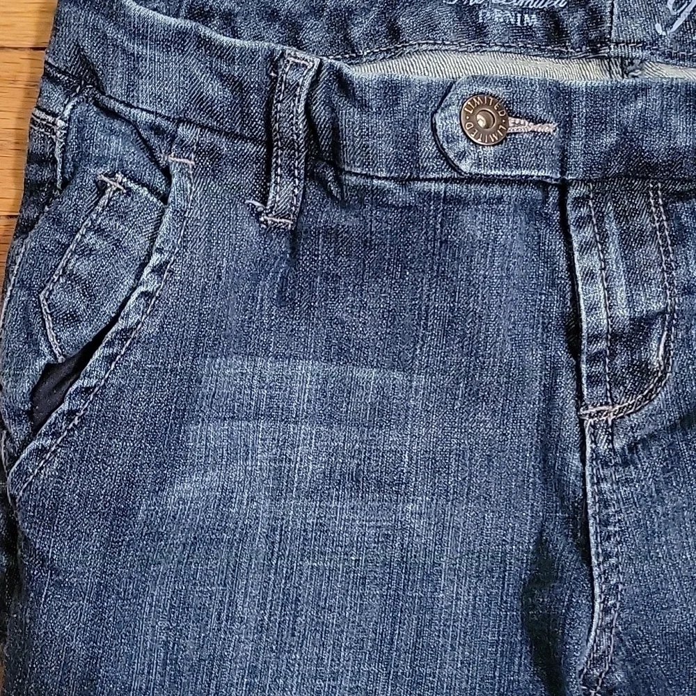 The Limited Denim 917 Trouser jean sz 8S short cotton blend medium wash wide leg - Picture 4 of 10